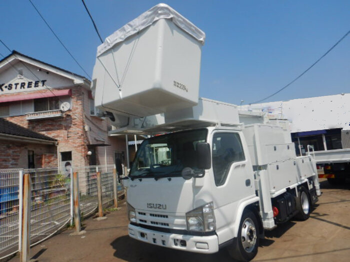いすゞ エルフ 小型 高所・建柱車 高所作業車