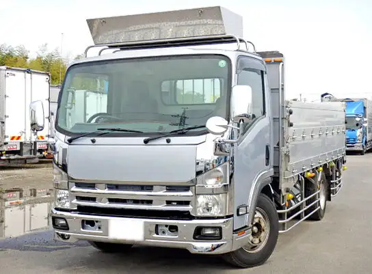 いすゞ エルフ 小型 平ボディ 床鉄板 アルミブロックの中古トラック画像1