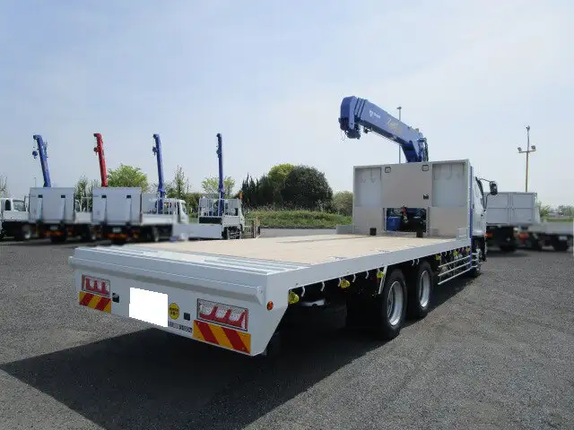 三菱 ファイター 中型/増トン 車両重機運搬 4段クレーン ウインチの中古トラック画像2