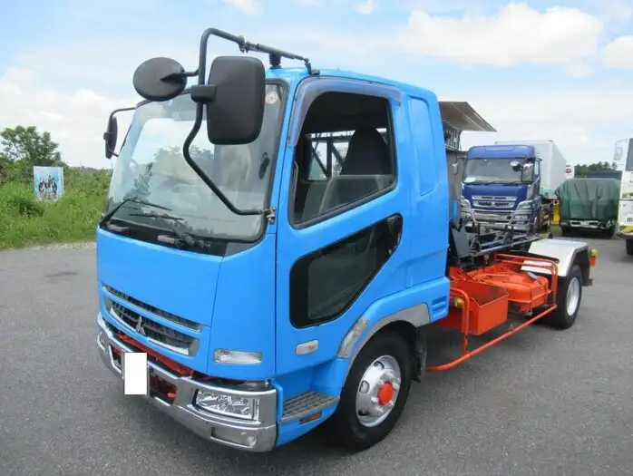 三菱 ファイター 中型/増トン アームロール ツインホイスト ベッドの中古トラック画像1