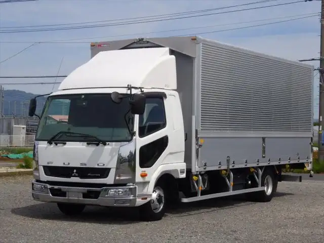 三菱 ファイター 中型/増トン ウイング エアサス ベッドの中古トラック画像1