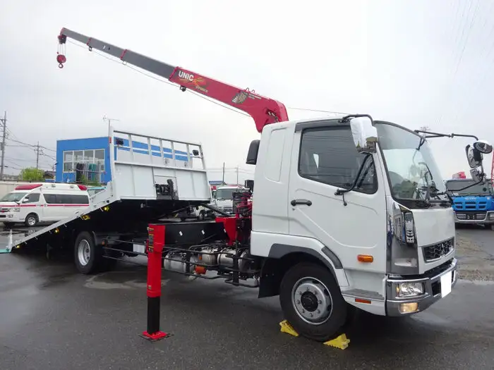 三菱 ファイター 中型/増トン 車両重機運搬 4段クレーン ラジコンの中古トラック画像2
