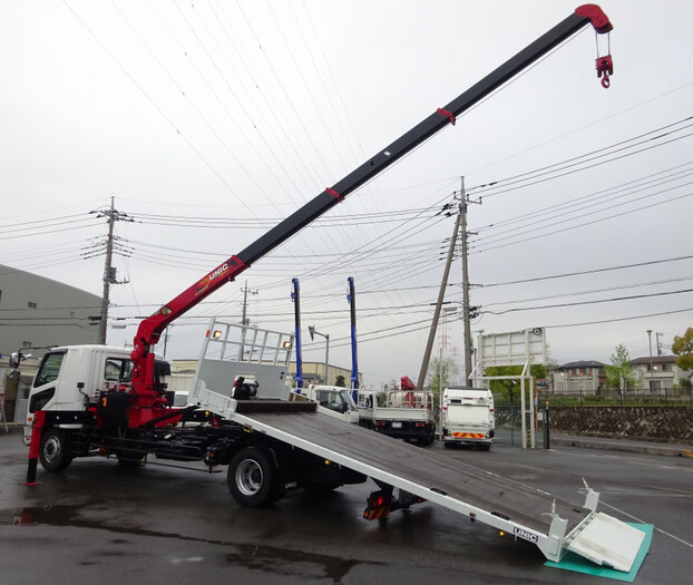 三菱 ファイター 中型 車輌重機運搬 4段クレーン ラジコン|画像5