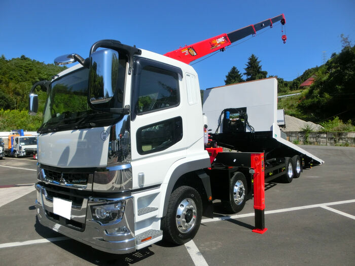 三菱 スーパーグレート 大型 車両重機運搬 セーフティーローダー 2PG-FS70HZ