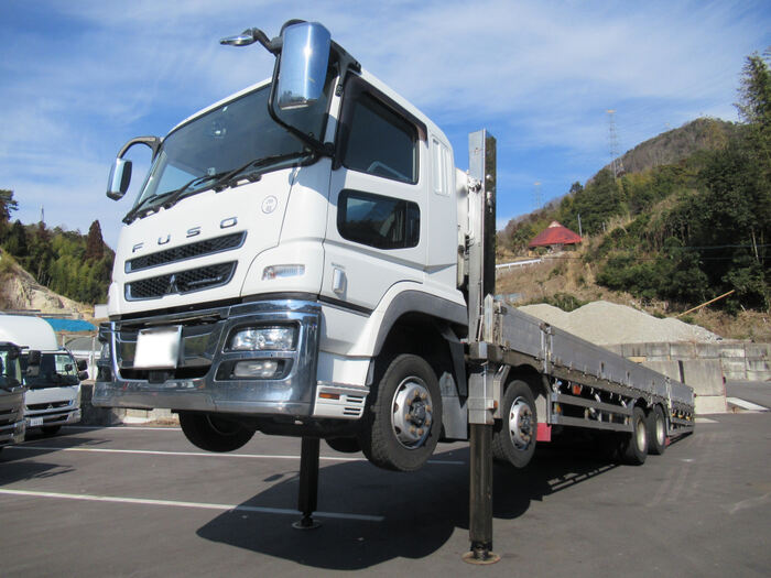 三菱 スーパーグレート 大型 車両重機運搬 セルフローダー QPG-FS64VZ
