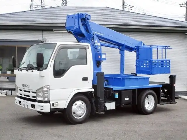 いすゞ エルフ 小型 高所・建柱車 高所作業車 SKG-NKR85Nの中古トラック画像1