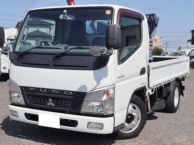三菱 キャンター 小型 クレーン付 セミロング