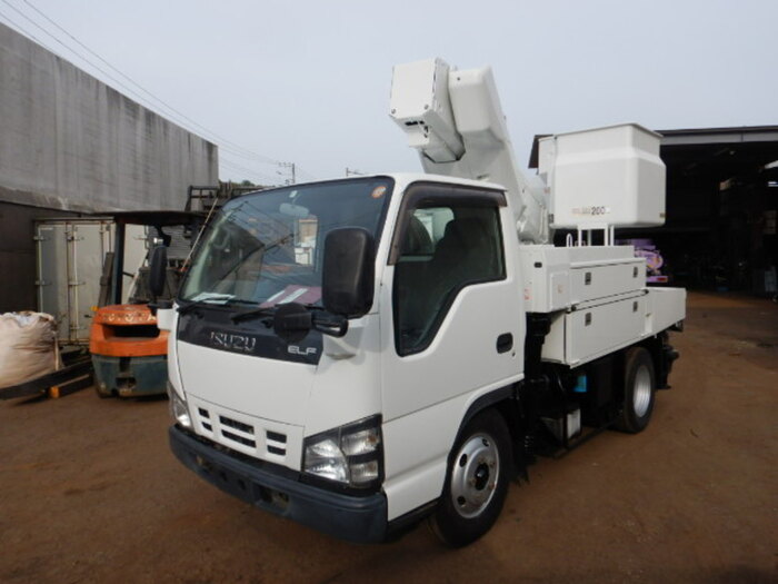 いすゞ エルフ 小型 高所・建柱車 高所作業車