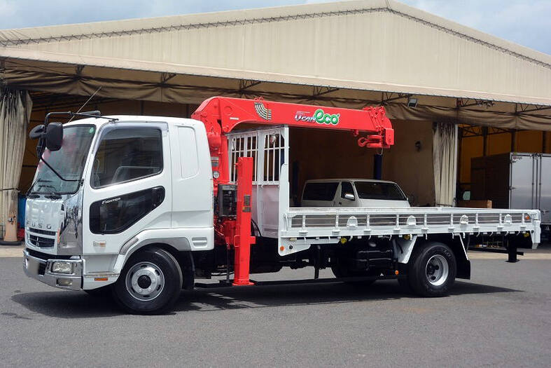 三菱 ファイター 中型/増トン 車両重機運搬 セルフローダー PA-FK61R