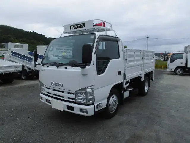 いすゞ エルフ 小型 平ボディ パワーゲート 床鉄板の中古トラック画像1