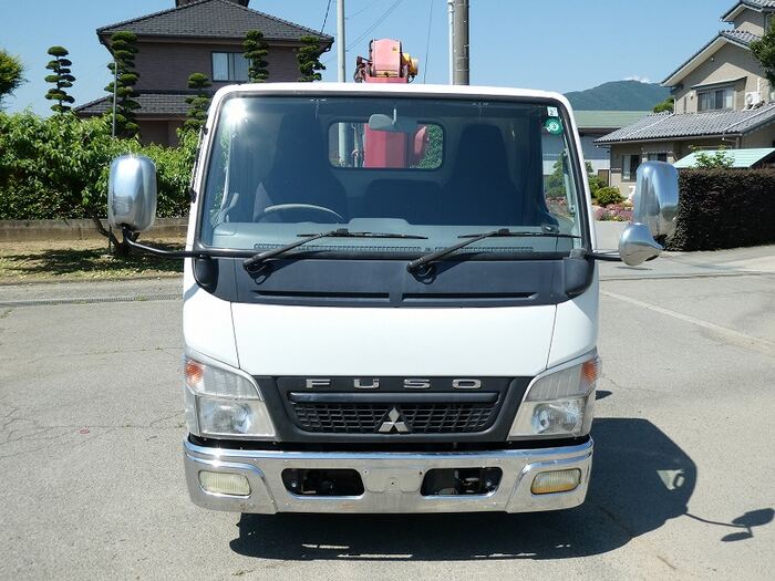 三菱 キャンター 小型 クレーン付 床鉄板 3段の中古トラック画像2