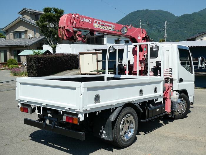 三菱 キャンター 小型 クレーン付 床鉄板 3段の中古トラック画像3
