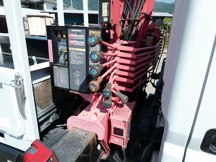 三菱 キャンター 小型 クレーン付 床鉄板 3段の中古トラック画像9