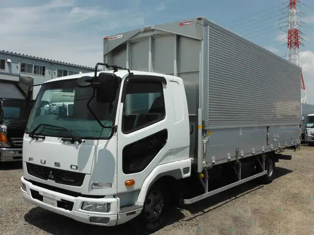 三菱 ファイター 中型/増トン ウイング ベッド TKG-FK61Fの中古トラック画像1