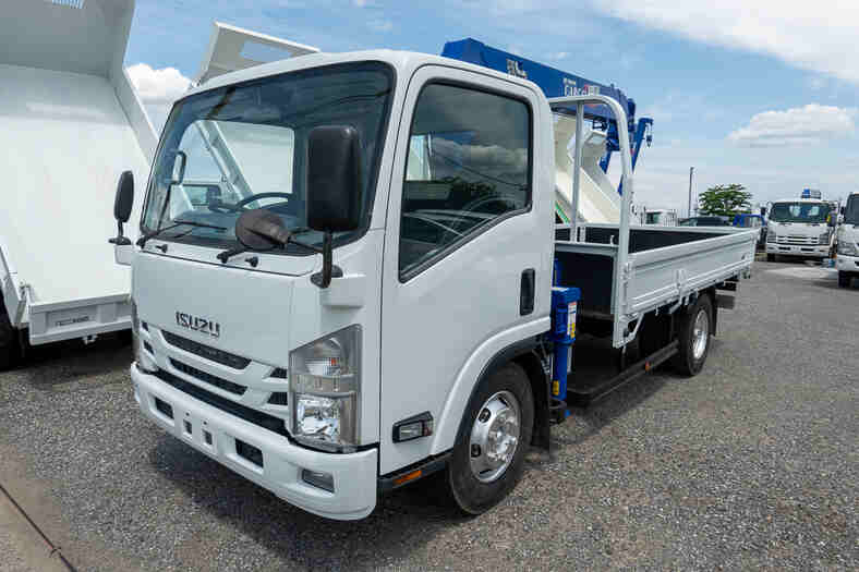いすゞ エルフ 小型 クレーン付 ワイドロング