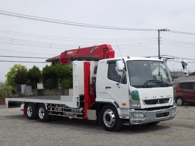 三菱 ファイター 中型/増トン 車両重機運搬 4段クレーン ラジコンの中古トラック画像2