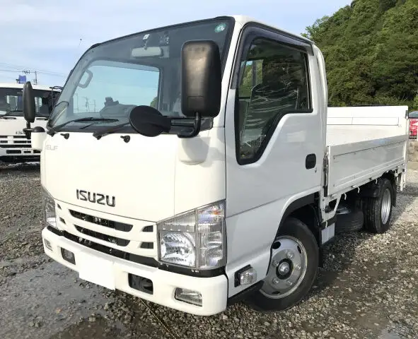 いすゞ エルフ 小型 平ボディ パワーゲート 床鉄板の中古トラック画像1