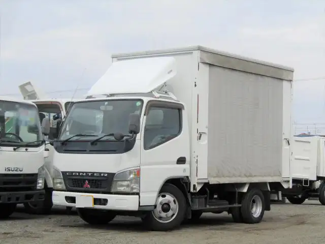 三菱 キャンター 小型 アルミバン 床鉄板 PA-FE70DBの中古トラック画像1