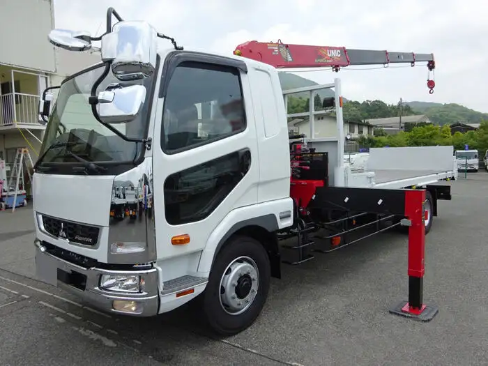 三菱 ファイター 中型/増トン 車両重機運搬 4段クレーン ラジコンの中古トラック画像1