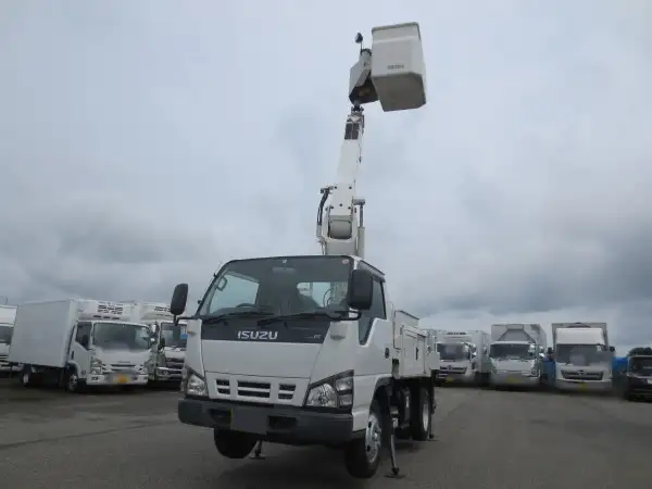いすゞ エルフ 小型 高所・建柱車 高所作業車 電工仕様 の中古トラック【車両No.129754】