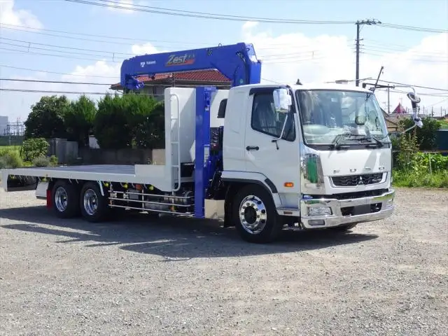 三菱 ファイター 中型/増トン 車両重機運搬 4段クレーン ラジコンの中古トラック画像2