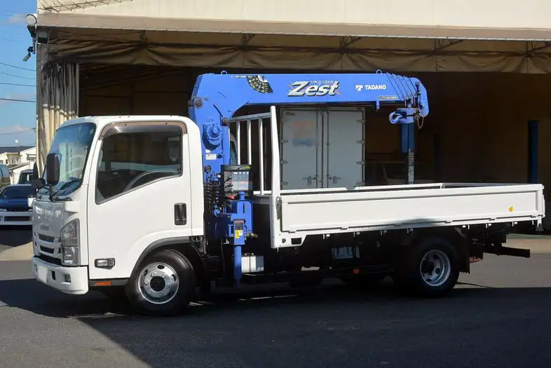 いすゞ エルフ 小型 クレーン付 床鉄板 5段 の中古トラック【車両No.129820】