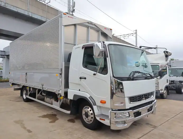 三菱 ファイター 中型/増トン ウイング ベッド 2KG-FK61Fの中古トラック画像2