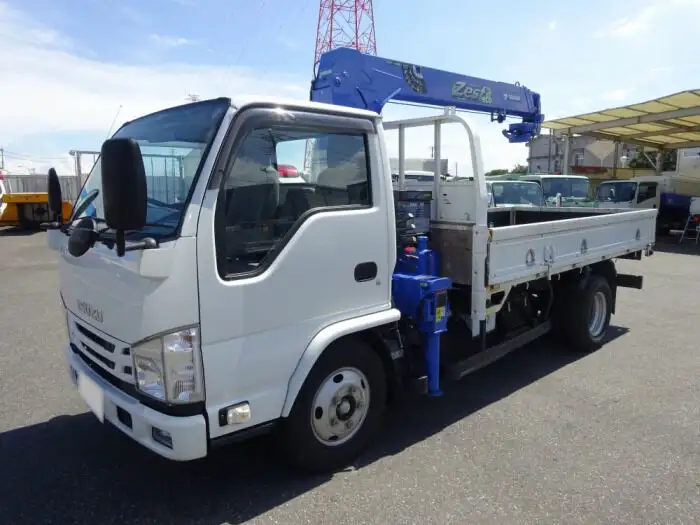 いすゞ エルフ 小型 クレーン付 床鉄板 3段 の中古トラック【車両No.130311】