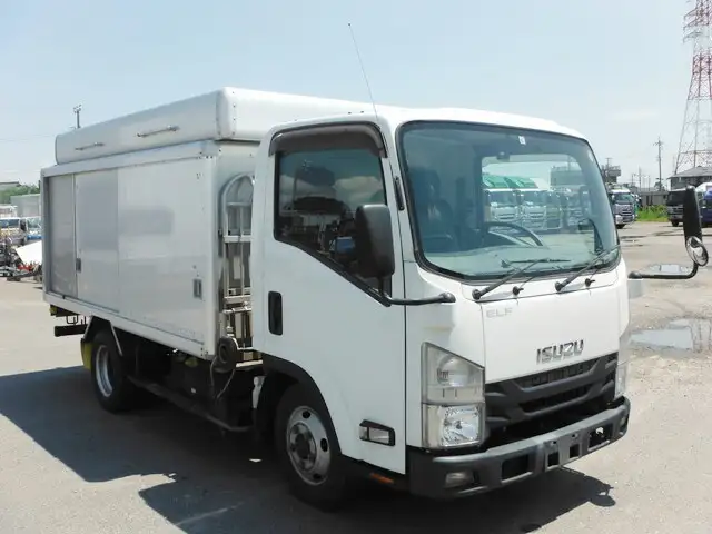 いすゞ エルフ 小型 アルミバン ボトルカー サイドドアの中古トラック画像2