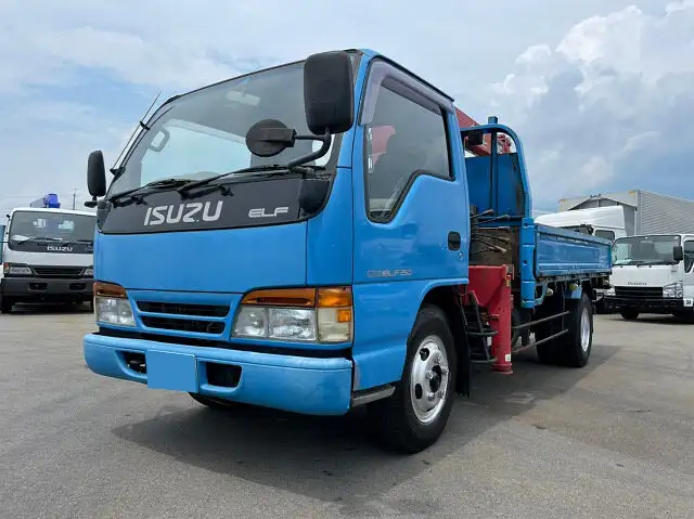 いすゞ エルフ 小型 クレーン付 4段 フックイン の中古トラック【車両No.130780】