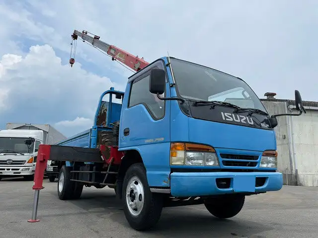 いすゞ エルフ 小型 クレーン付 4段 フックインの中古トラック画像2