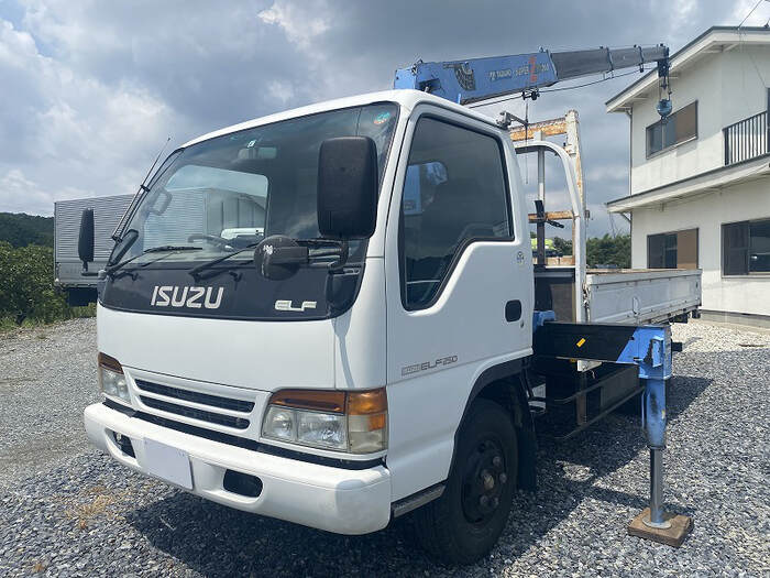 いすゞ エルフ 小型 クレーン付 ワイドロング KC-NPR66LR