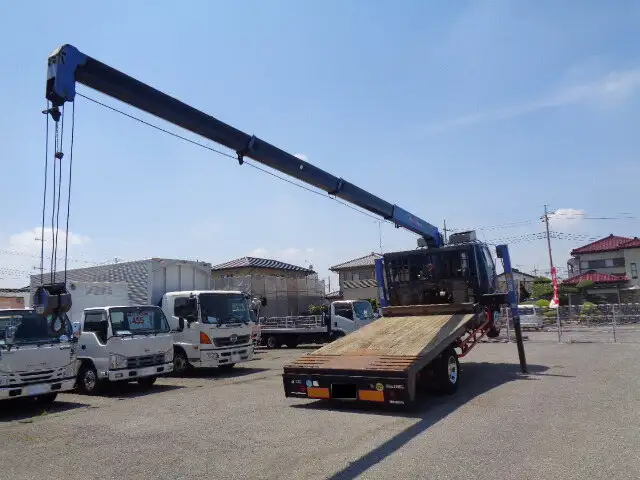 三菱 ファイター 中型/増トン 車両重機運搬 4段クレーン フックインの中古トラック画像6