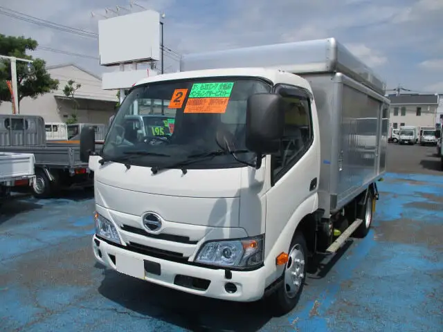 日野 デュトロ 小型 アルミバン ボトルカー サイドドアの中古トラック画像1