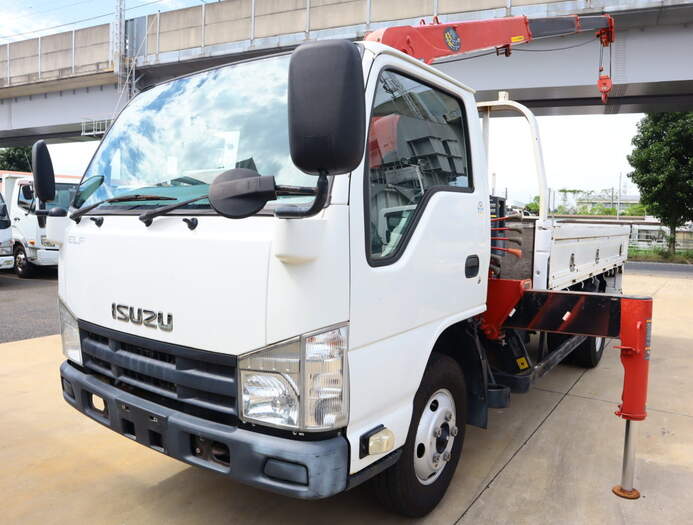 いすゞ エルフ 小型 クレーン付 標準ロング BKG-NKR85AR