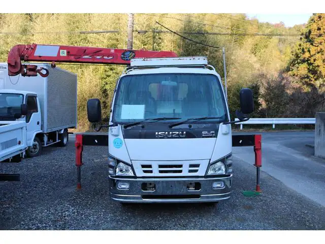 いすゞ エルフ 小型 クレーン付 床鉄板 3段の中古トラック画像5