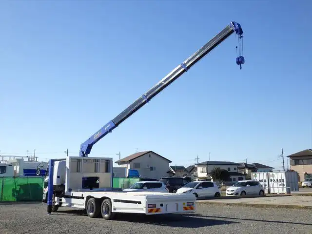 三菱 ファイター 中型/増トン 車両重機運搬 4段クレーン ラジコンの中古トラック画像3