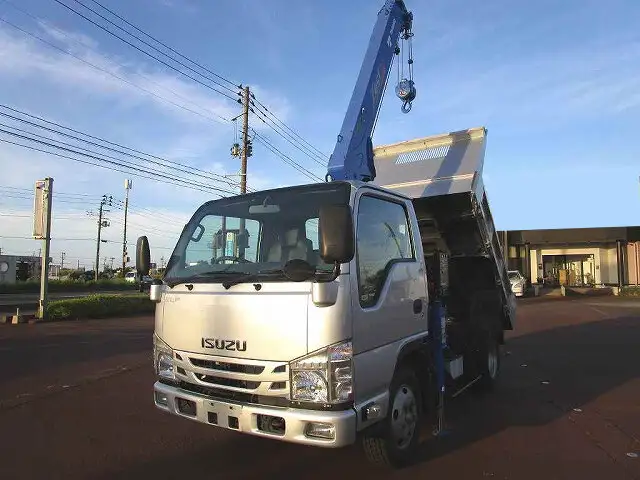 いすゞ エルフ 小型 ダンプ 強化 クレーン付き の中古トラック【車両No.132611】
