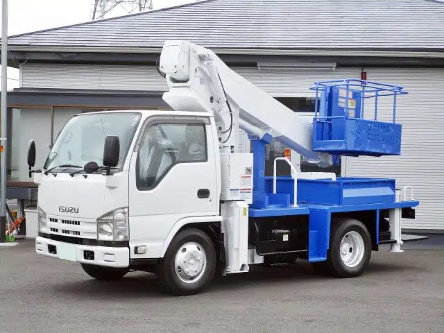 いすゞ エルフ 小型 高所・建柱車  BKG-NKR85Nの中古トラック画像1
