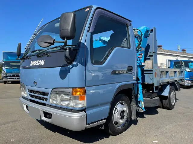 日産 アトラス 小型 ダンプ クレーン付き KC-AKR66EDの中古トラック画像1