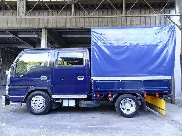 いすゞ エルフ 小型 平ボディ Wキャブ 幌の中古トラック画像4
