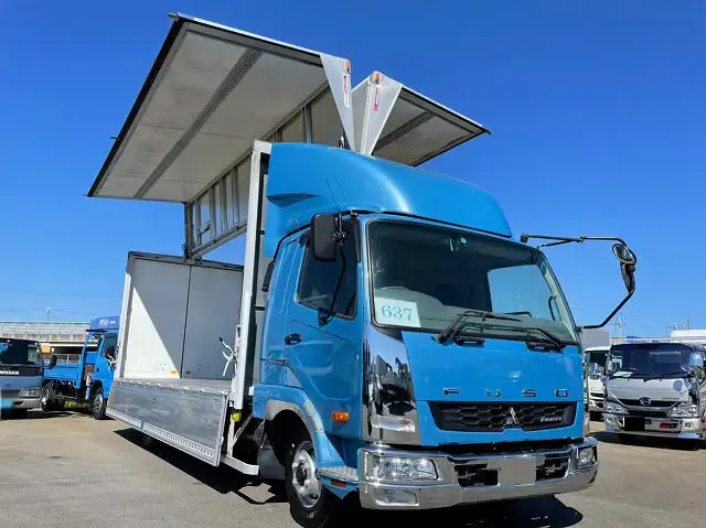 三菱 ファイター 中型/増トン ウイング エアサス ベッドの中古トラック画像4