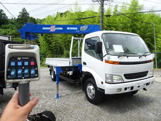 日野 デュトロ 小型 クレーン付 床鉄板 5段の中古トラック画像2