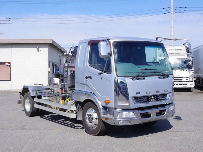 三菱 ファイター 中型/増トン アームロール ベッド QKG-FK62FZの中古トラック画像2