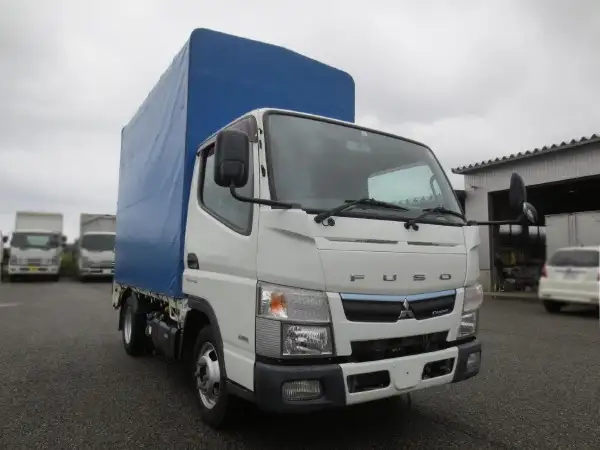 三菱 キャンター 小型 平ボディ 幌 パワーゲートの中古トラック画像2