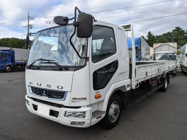 三菱 ファイター 中型/増トン 平ボディ ベッド 2KG-FK61Fの中古トラック画像1