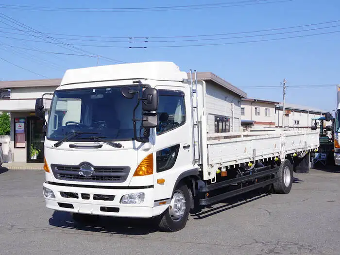 日野 レンジャー 中型/増トン 平ボディ 床鉄板 QKG-FJ7JNAAの中古トラック画像1