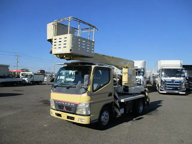 三菱 キャンター 小型 高所・建柱車 高所作業車 PA-FE73DBの中古トラック画像1