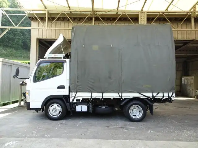 三菱 キャンター 小型 平ボディ 幌 TKG-FBA20の中古トラック画像4