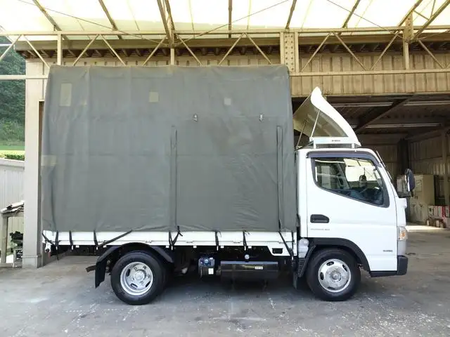 三菱 キャンター 小型 平ボディ 幌 TKG-FBA20の中古トラック画像3